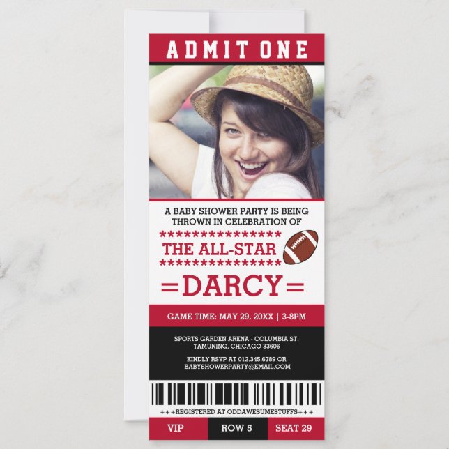 Cartes d'invitation pour une fête prénatale sur le (Devant)
