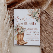 Cartes d'invitation pour une fête prénuptiale : Bo