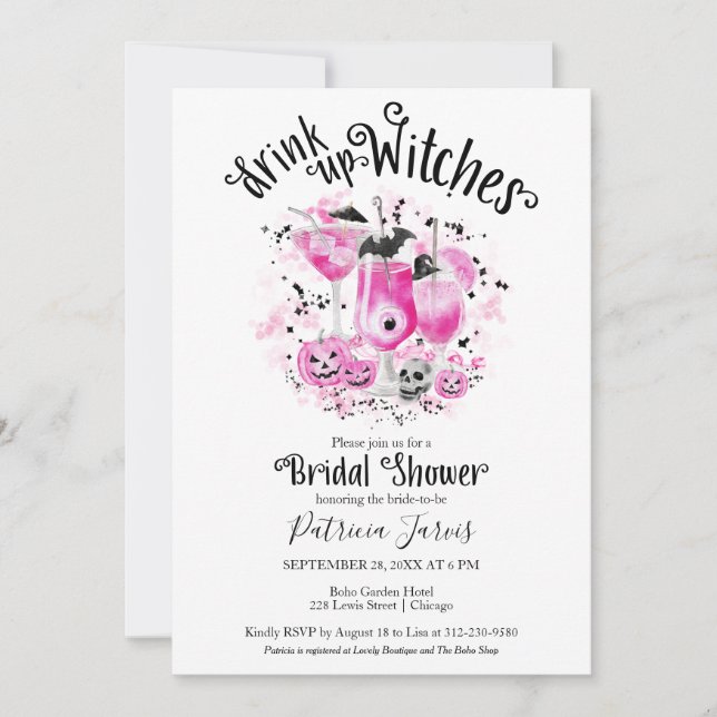 Cartes d'invitation pour une fête prénuptiale Hall (Devant)