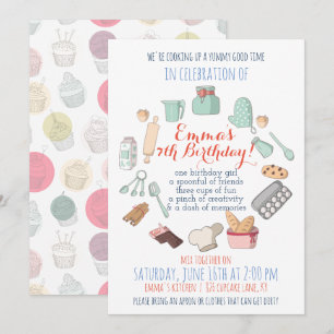 Cartes d'invitation pour une fête sur le thème de
