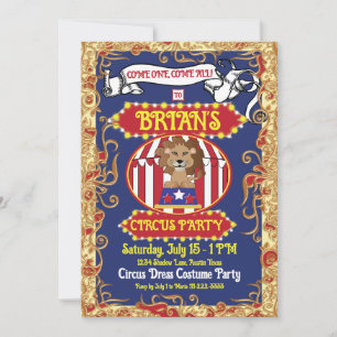 Cartes d'invitation pour une fête sur le thème du 