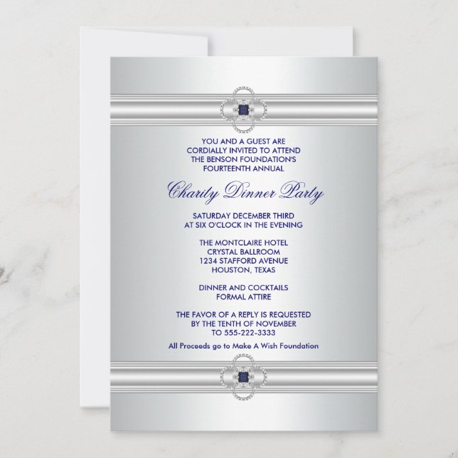 Cartes d'invitation pour une soirée d'entreprise (Devant)