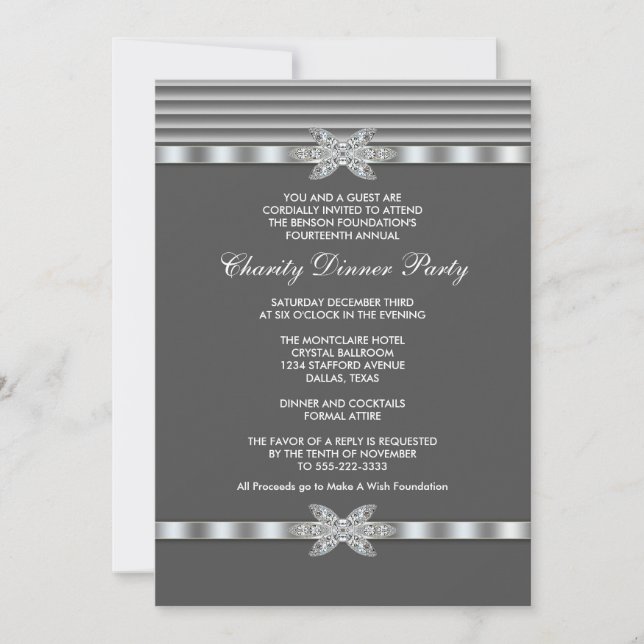 Cartes d'invitation pour une soirée d'entreprise o (Devant)