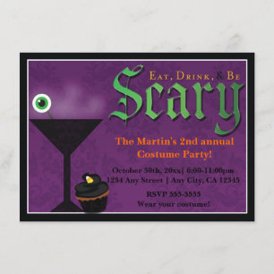 Cartes d'invitation pour une soirée d'Halloween Ma
