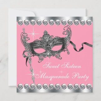 Cartes d'invitation pour une soirée masquée Sweet 