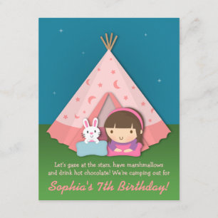 Cartes d'invitation pour une soirée pyjama de fête