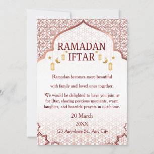Cartes d'invitation Ramadan Mubarak – Iftar de fam