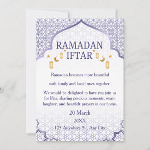 Cartes d'invitation Ramadan Mubarak – Iftar de fam