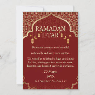 Cartes d'invitation Ramadan Mubarak – Iftar de fam