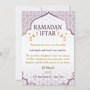 Cartes d'invitation Ramadan Mubarak – Iftar de fam