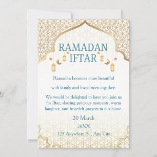 Cartes d'invitation Ramadan Mubarak – Iftar de fam