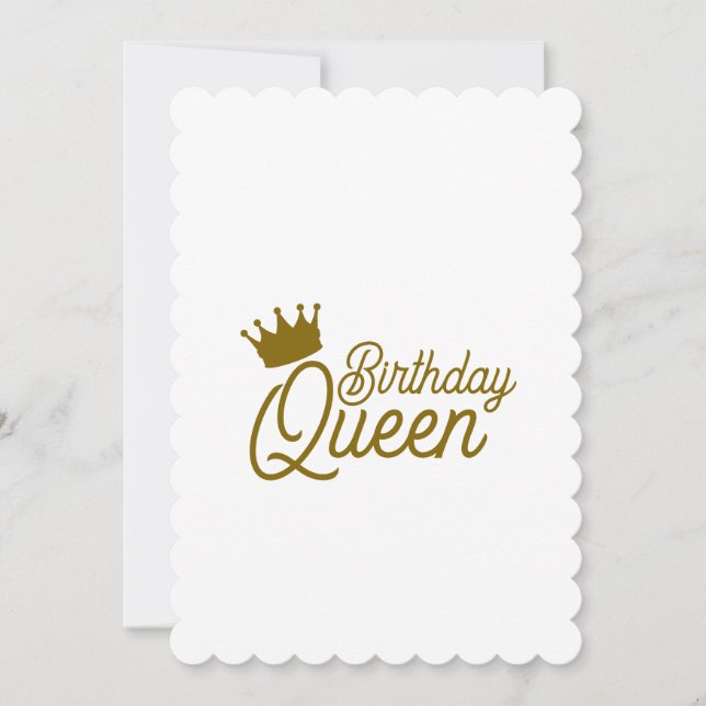 CARTES D'INVITATION REINE D'ANNIVERSAIRE (Devant)