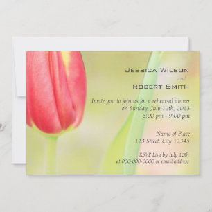 Cartes d'invitation romantiques florales pour dîne