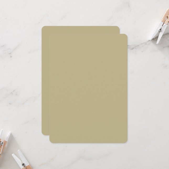 Cartes d'invitation Rondes Sage – Conceptions pers (Devant/Arrière en situation)