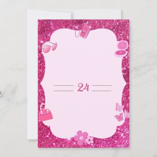 Cartes d'invitation rose