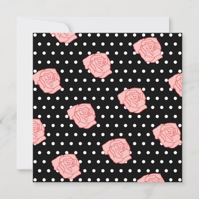 Cartes d'invitation Rose Rose (Devant)