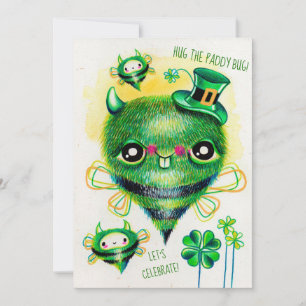 Cartes d'invitation Saint-Patrick de Paddy Bug