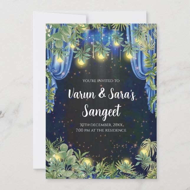 Cartes d'invitation Sangeet Invitations Sangeet nu (Devant)