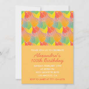 Cartes d'invitation simples pour 100e anniversaire