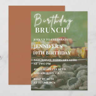 Cartes d'invitation simples pour 10 ans anniversai
