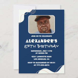 Cartes d'invitation simples pour 85e anniversaire 