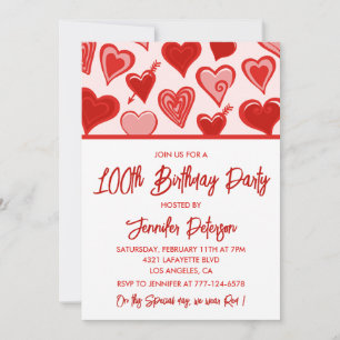 Cartes d'invitation simples pour ses 100 ans pour