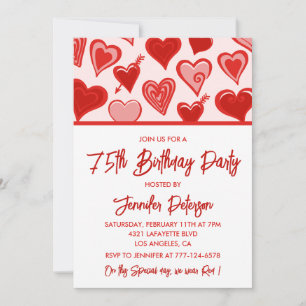 Cartes d'invitation simples pour ses 75 ans pour e