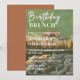 Cartes d'invitation simples pour un 7ème anniversa