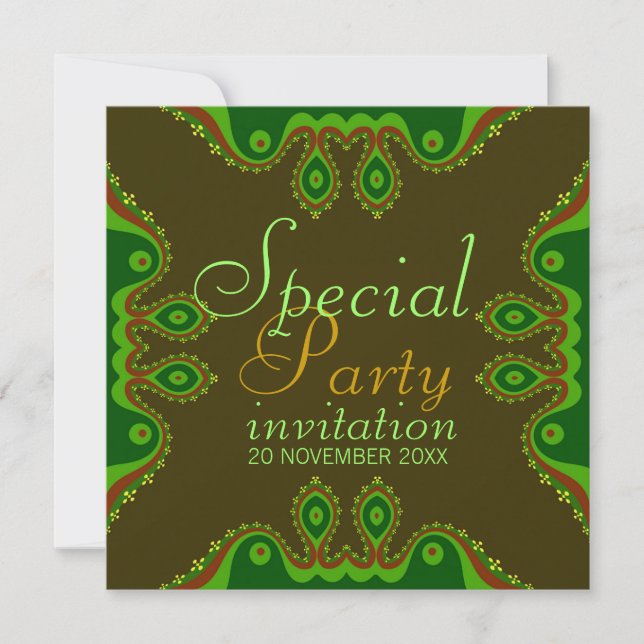 Cartes d'invitation spéciales pour la fête de la d (Devant)