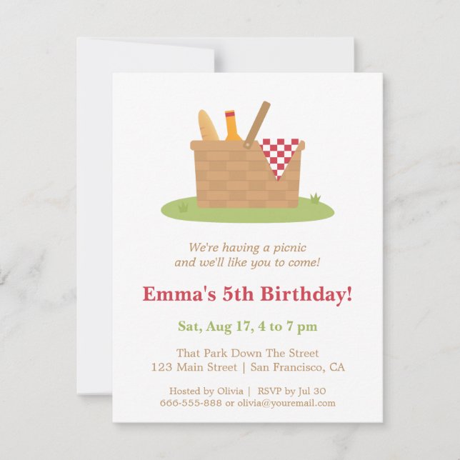 Cartes d'invitation tendance pour une fête d'anniv (Devant)