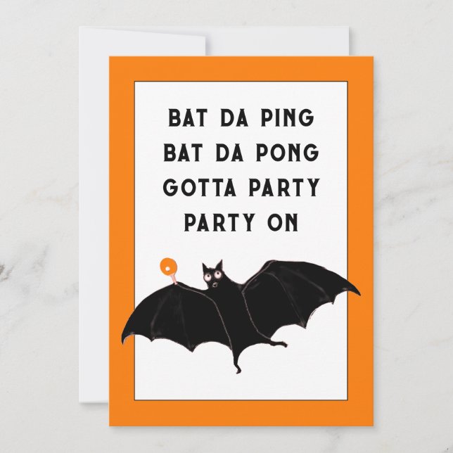 Cartes d'invitation tendance pour une fête d'Hallo (Devant)