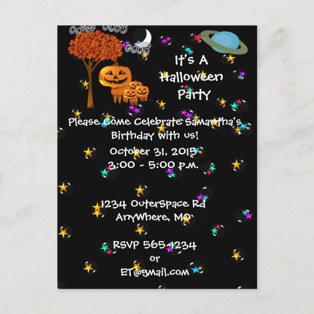 Cartes d'invitation TÊTES DE CITROUILLE D'HALLOWEE (Devant)