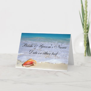 Cartes d'invitation thème mariage sur la plage
