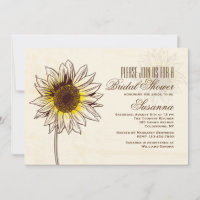 Cartes d'invitation Tournesol
