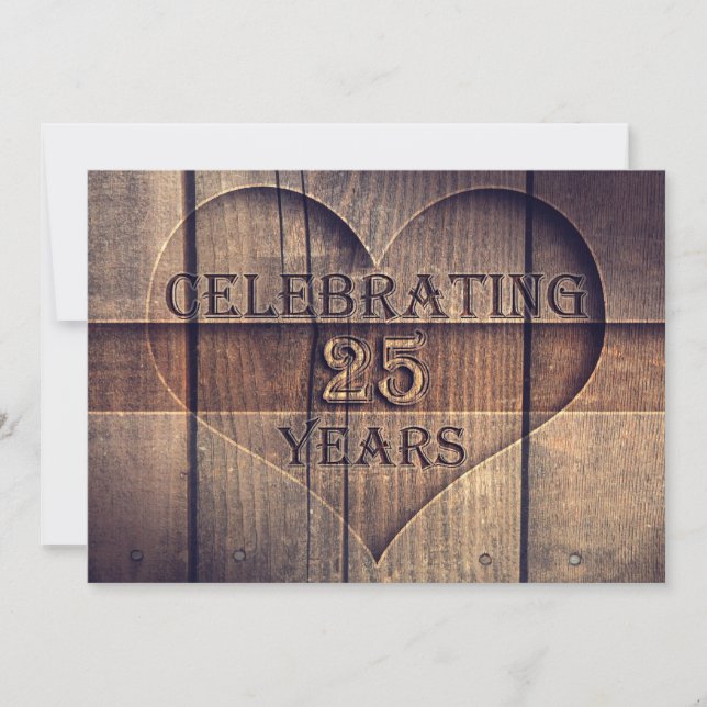 Cartes d'invitation uniques pour les 25 ans de mar (Devant)