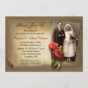 Cartes d'invitation vintage élégantes pour anniver
