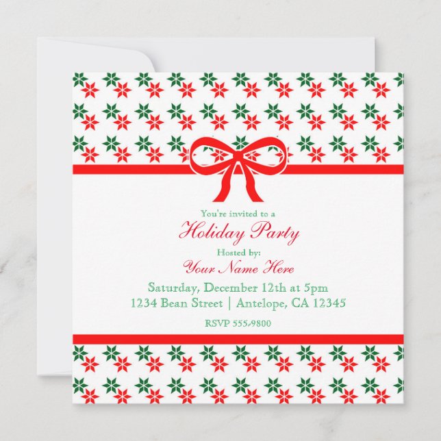 Cartes d'invitation vintage pour Noël rétro (Devant)
