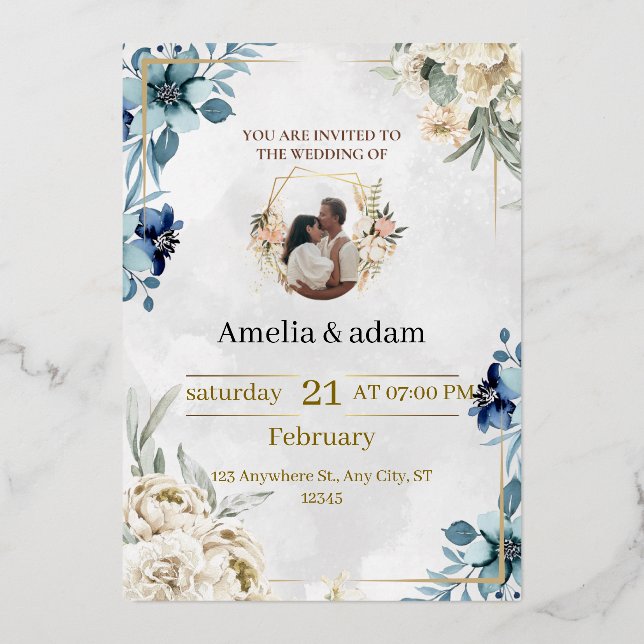 Cartes d'invitations de mariage (Recto)