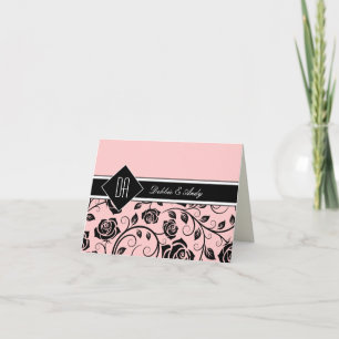 Cartes d'invitations de mariage de monogramme