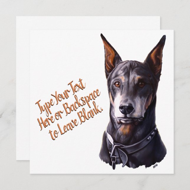 Cartes Doberman Cartes Cadeaux Doberman Pinscher P (Devant / Derrière)