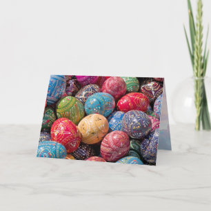 Cartes d'oeufs de Pâques décorés tchèques