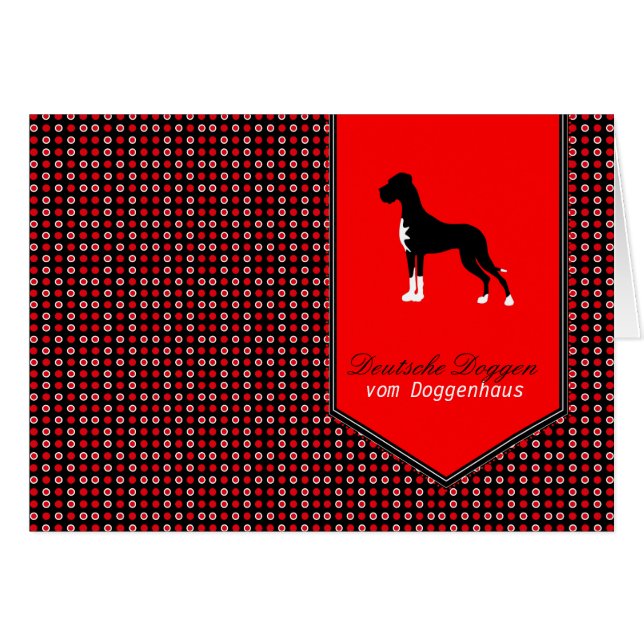 Cartes Dogue Allemand (Devant horizontal)