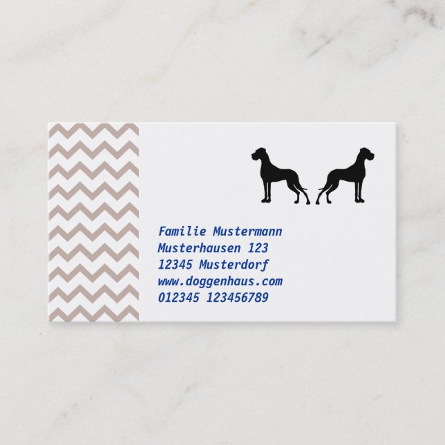 Cartes Dogue Allemand (Devant)