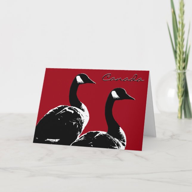 Cartes d'oies du Canada Cartes d'accueil des oies  (Devant)