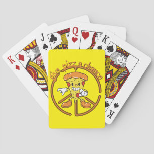 Cartes DONNER PIZZA A CHANCE drôle pizza jeu de mot idée 