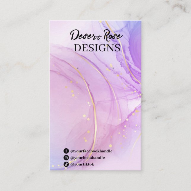 Cartes d'oreille à l'encre d'alcool (Devant)