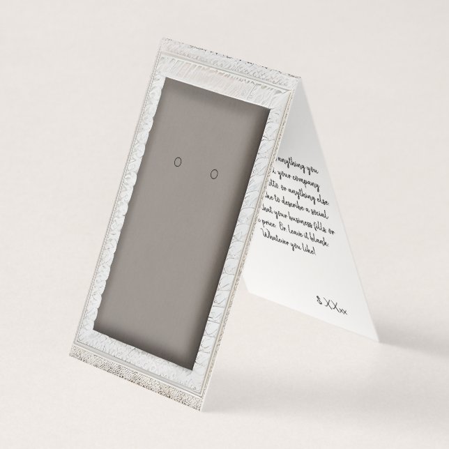 Cartes d'oreille auto-stand de dentelle de cadre d (Front)