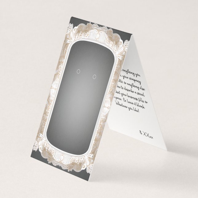 Cartes d'oreille autoportantes personnalisées (Front)