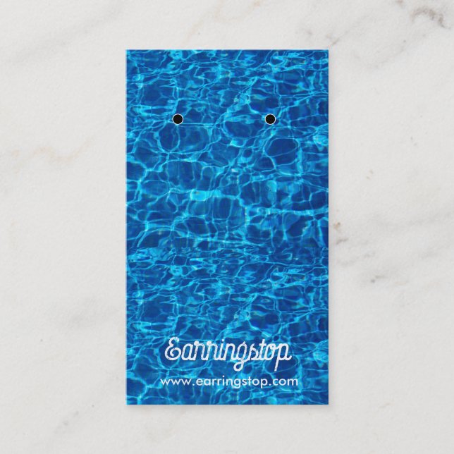 Cartes d'oreille Blue Water Design (Devant)