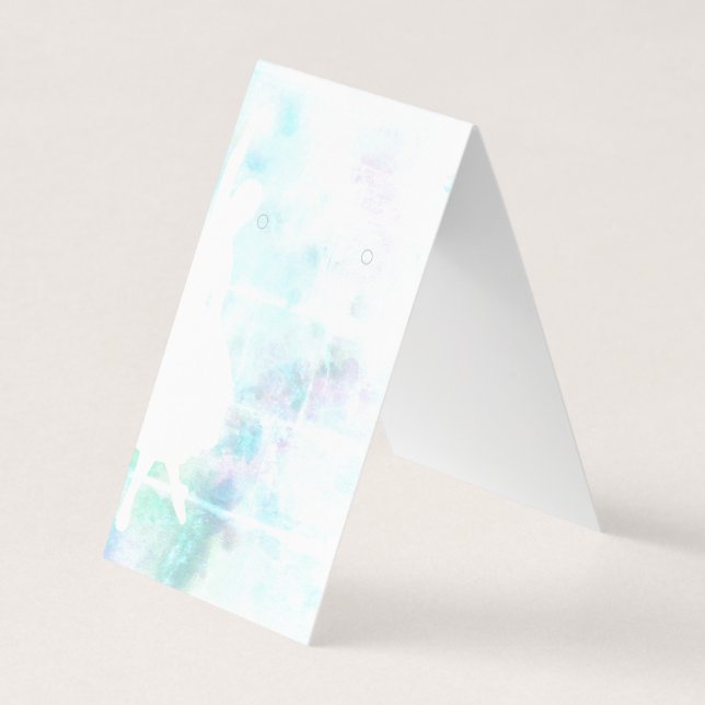 Cartes d'oreille en Ballet Bleu et Blanc (Devant)